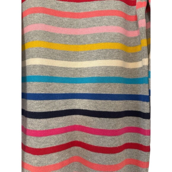 GAP Kids Girls Crazy Striped Heather Gray Long Sleeve Sweater Dress Sz (8-9) - Picture 4 of 9
